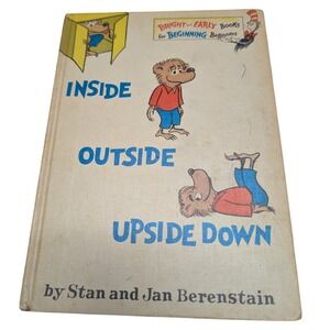 1968 Inside Outside Upside Down Berenstain Bears Bright and Early Hardcover Book